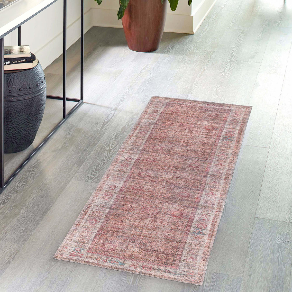 Vintage Memories Collection Area Rug -  Memoir Runner Rust Red and Brown  lifestyle 83