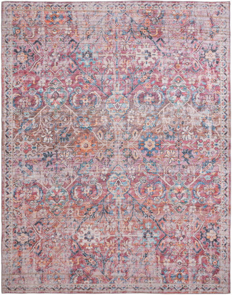 Vintage Memories Collection Area Rug -  Epoch Rectangle Ivory and Pink Main