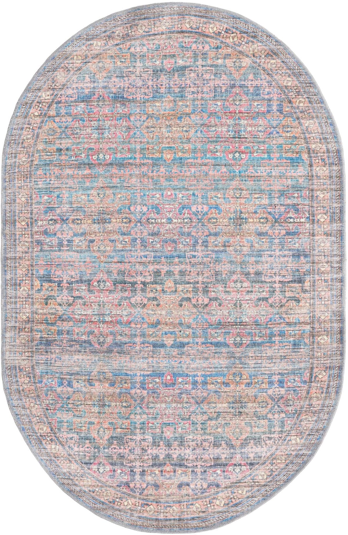 Vintage Memories Collection Area Rug -  Legacy Oval Antique Blue  lifestyle 16