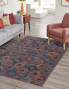 Mesa Modern Collection Area Rug - Canyon Rectangle Peach and Blue  lifestyle 2