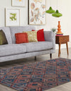 Mesa Modern Collection Area Rug - Canyon Rectangle Peach and Blue  lifestyle 3