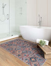 Mesa Modern Collection Area Rug - Canyon Rectangle Peach and Blue  lifestyle 4