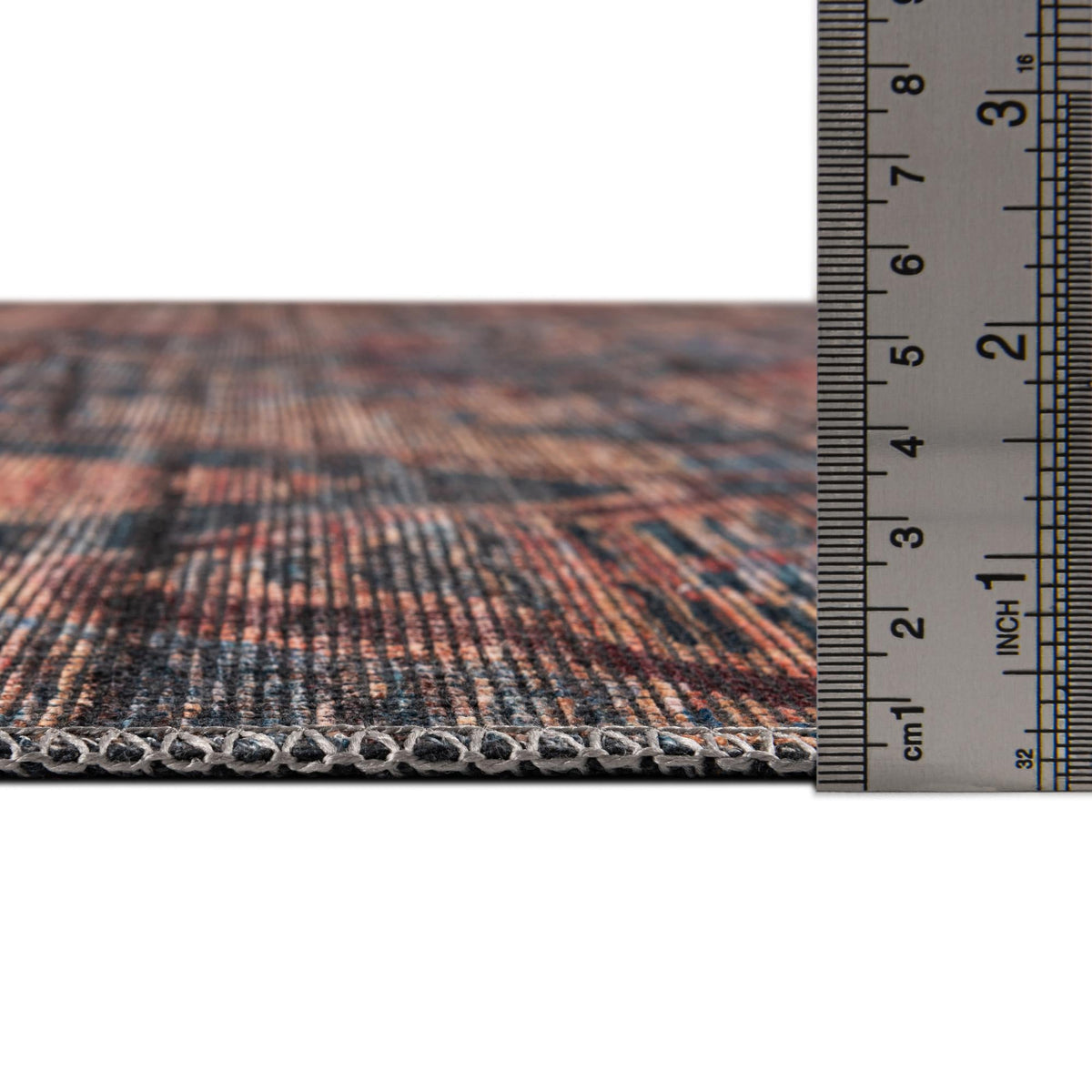 Mesa Modern Collection Area Rug - Canyon Rectangle Peach and Blue  lifestyle 6