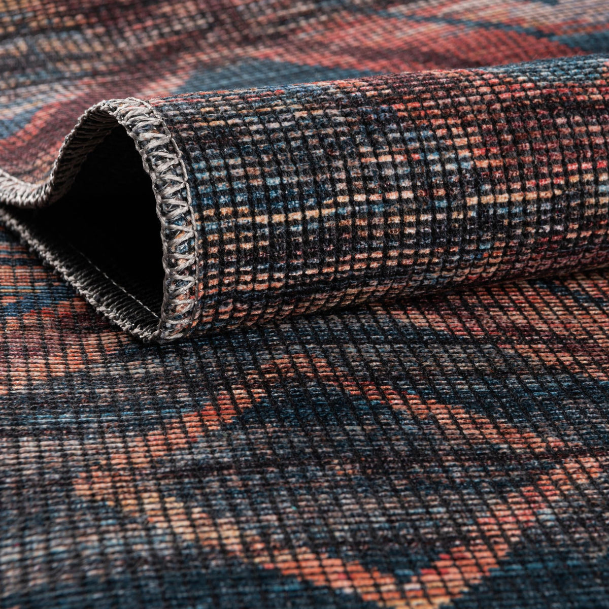 Mesa Modern Collection Area Rug - Canyon Rectangle Peach and Blue  lifestyle 7