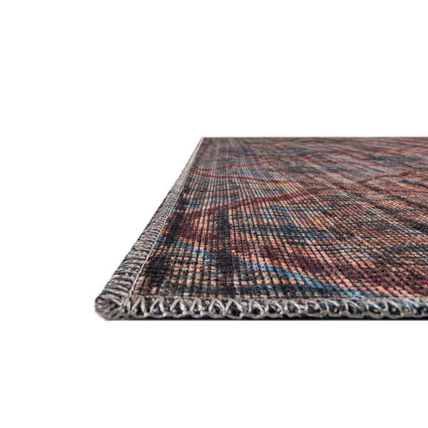 Mesa Modern Collection Area Rug - Canyon Rectangle Peach and Blue  lifestyle 8