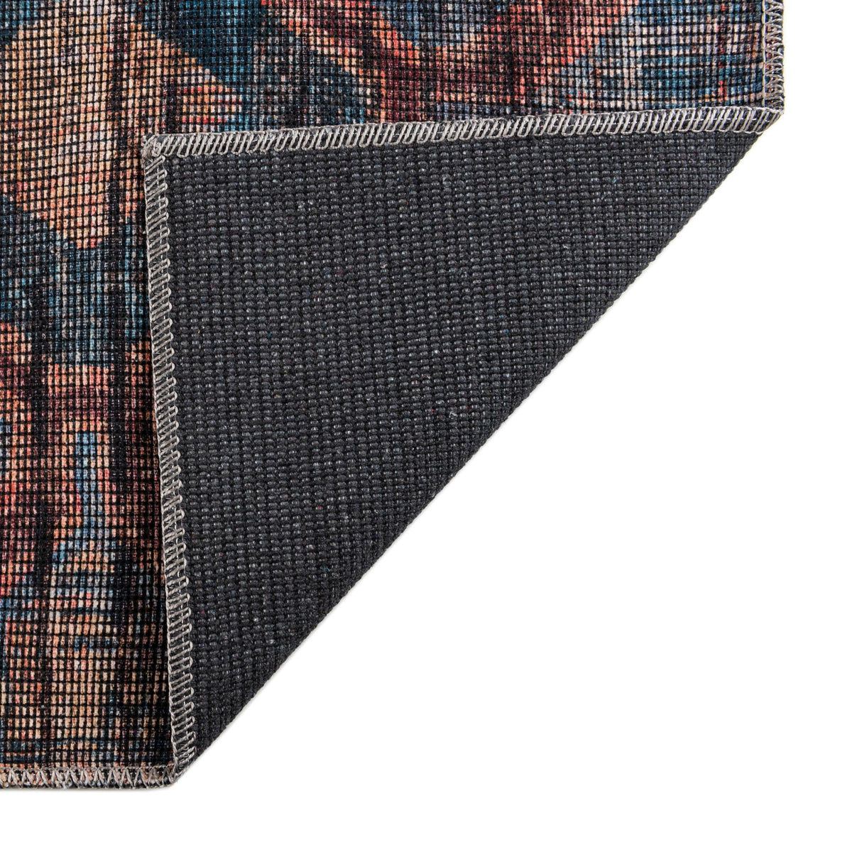 Mesa Modern Collection Area Rug - Canyon Rectangle Peach and Blue  lifestyle 10