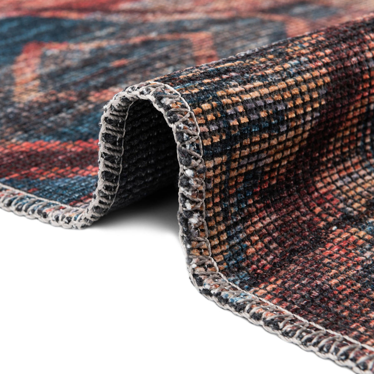Mesa Modern Collection Area Rug - Canyon Rectangle Peach and Blue  lifestyle 11