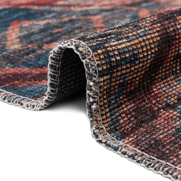 Mesa Modern Collection Area Rug - Canyon Rectangle Peach and Blue  lifestyle 11