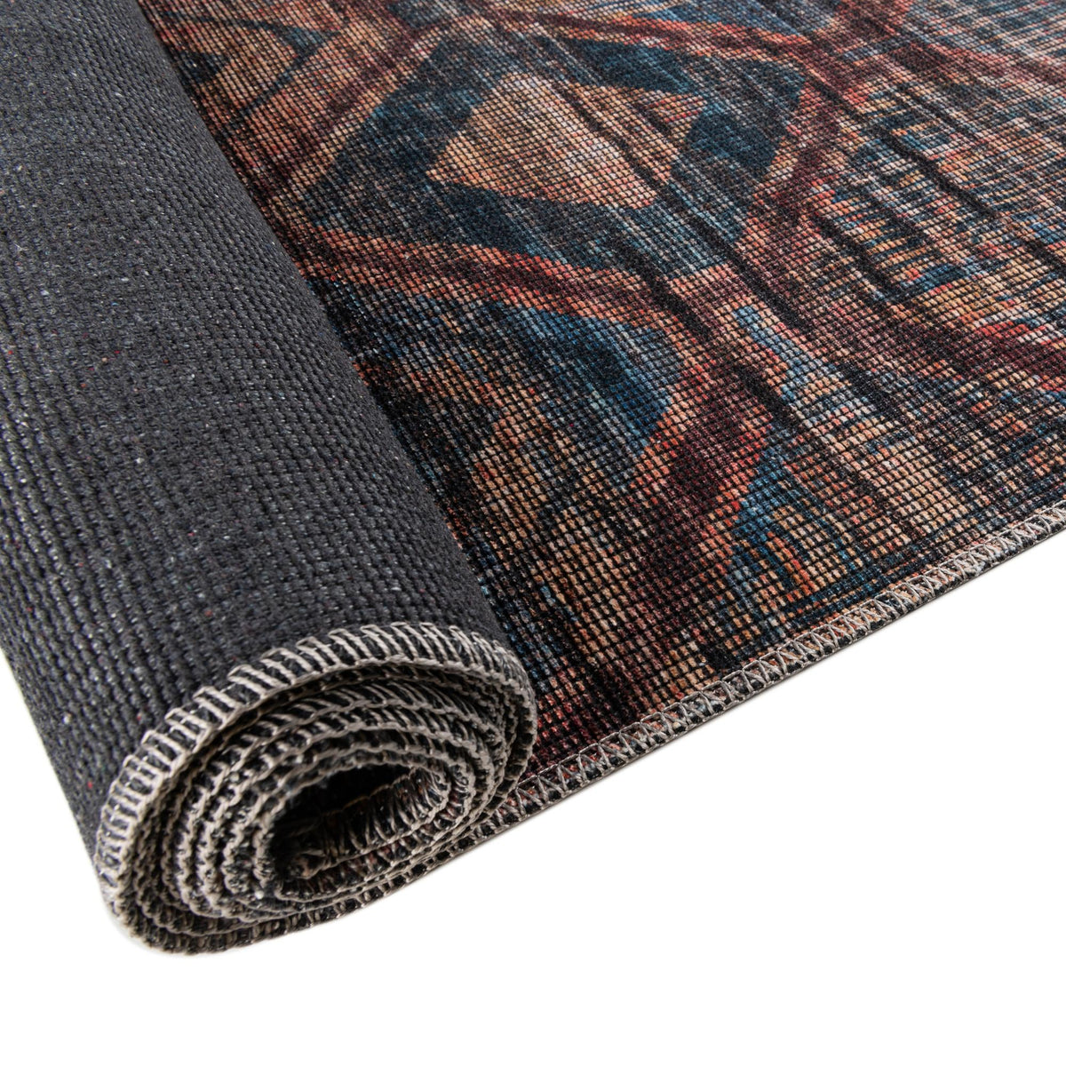 Mesa Modern Collection Area Rug - Canyon Rectangle Peach and Blue  lifestyle 13