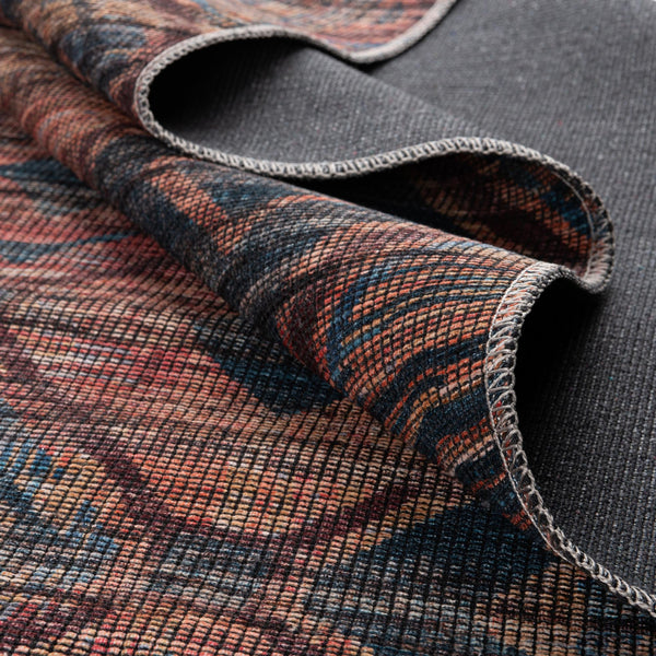 Mesa Modern Collection Area Rug - Canyon Rectangle Peach and Blue  lifestyle 14