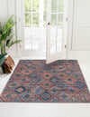 Mesa Modern Collection Area Rug - Canyon Square Peach and Blue  lifestyle 20