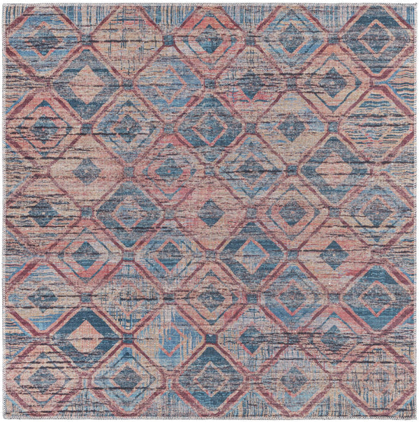 Mesa Modern Collection Area Rug - Canyon Square Peach and Blue  lifestyle 16