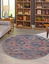 Mesa Modern Collection Area Rug - Canyon Round Peach and Blue  lifestyle 21