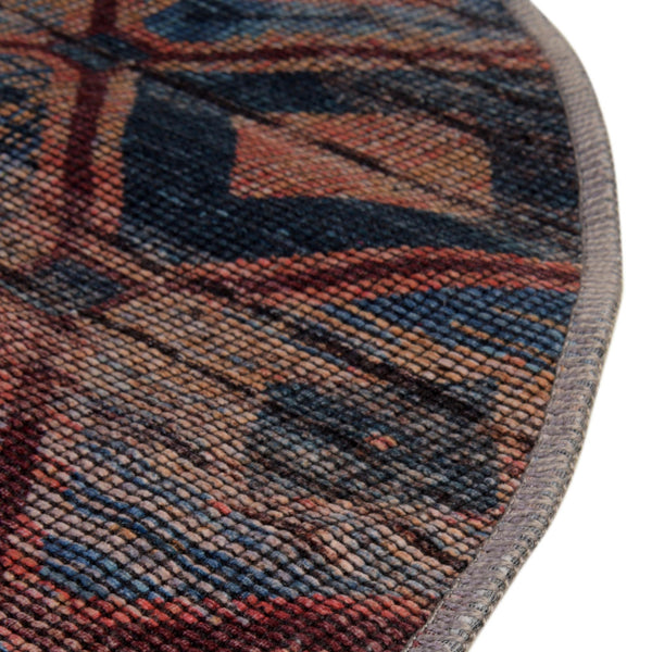 Mesa Modern Collection Area Rug - Canyon Round Peach and Blue  lifestyle 38