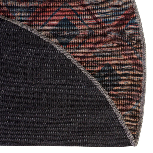 Mesa Modern Collection Area Rug - Canyon Round Peach and Blue  lifestyle 46