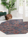 Mesa Modern Collection Area Rug - Canyon Octagon Peach and Blue  lifestyle 26