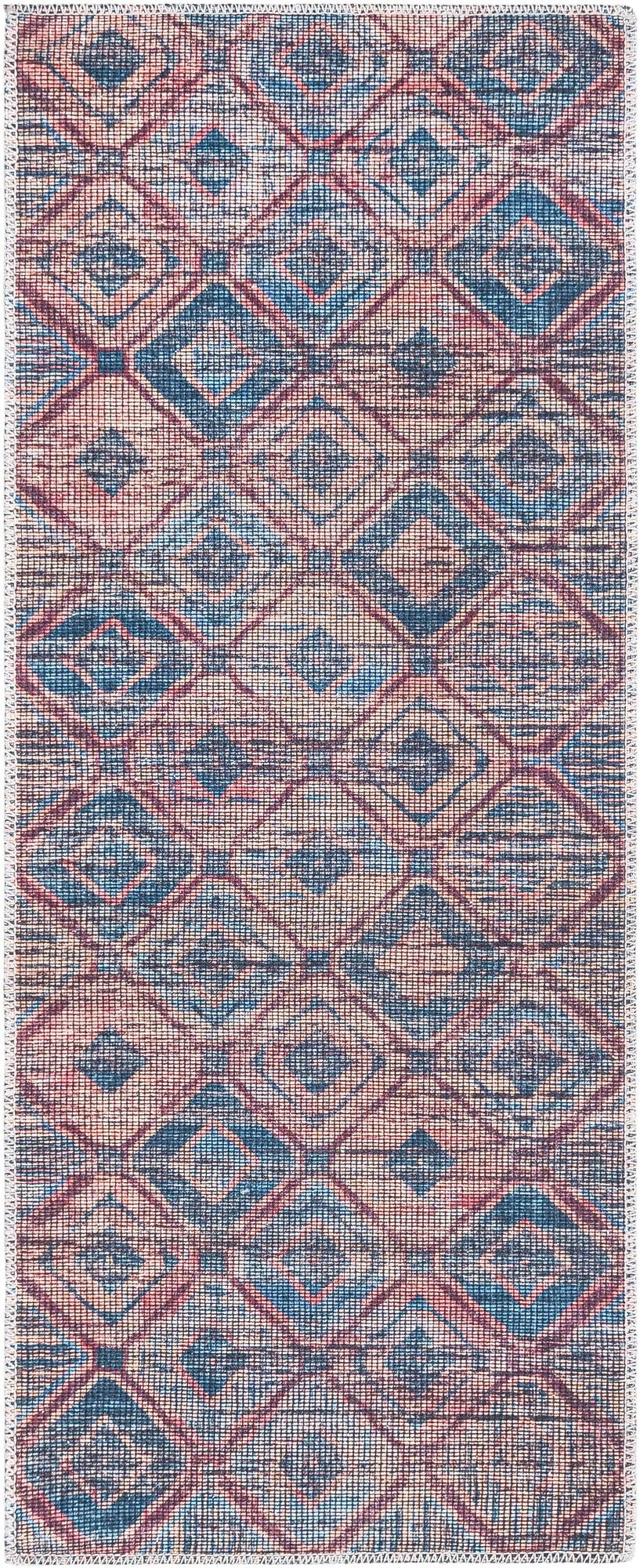 Mesa Modern Collection Area Rug - Canyon Runner Peach and Blue  lifestyle 19
