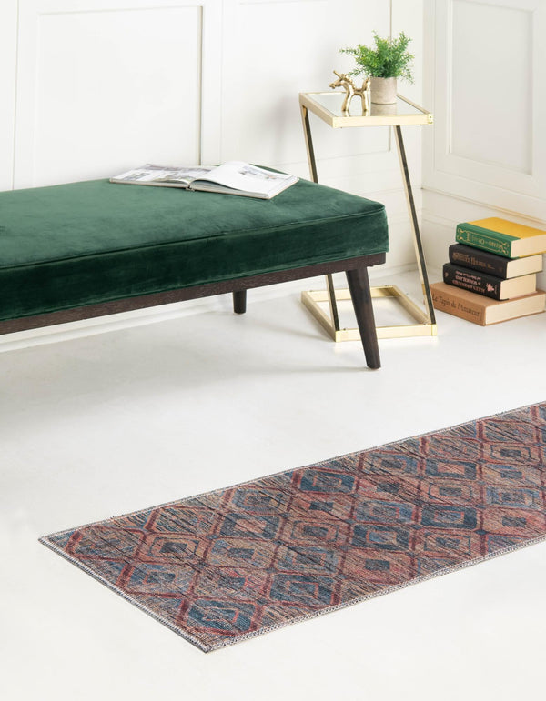 Mesa Modern Collection Area Rug - Canyon Runner Peach and Blue  lifestyle 27