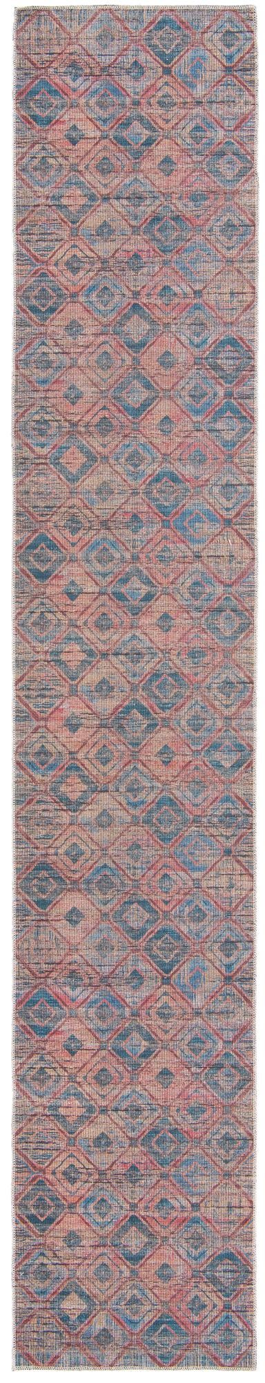 Rovaniemi Collection Area Rug - Canyon Runner Peach and Blue  lifestyle 20