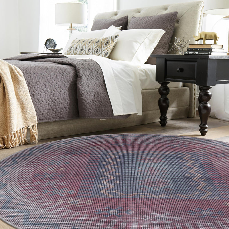 Mesa Modern Collection Area Rug -  Sedona Round Multi  lifestyle 71