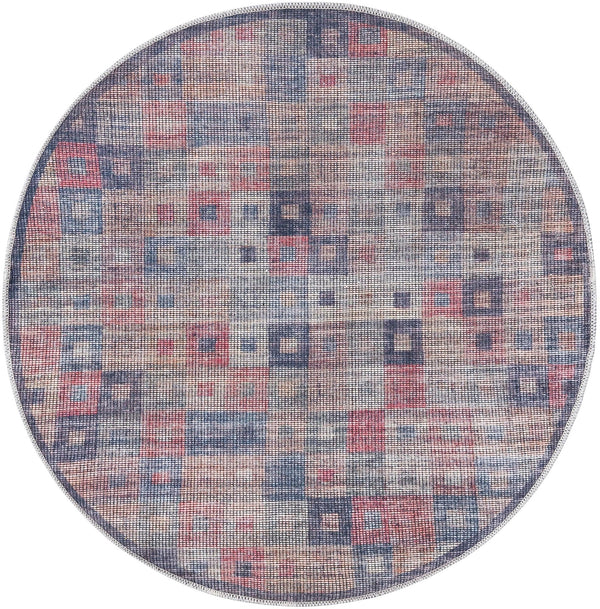 Mesa Modern Collection Area Rug -  Mojave Round Multi  lifestyle 15
