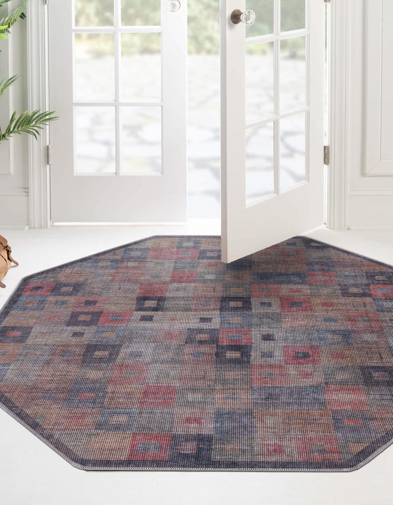 Mesa Modern Collection Area Rug -  Mojave Octagon Multi  lifestyle 20