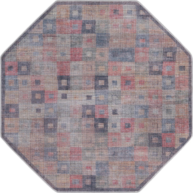 Mesa Modern Collection Area Rug -  Mojave Octagon Multi  lifestyle 16