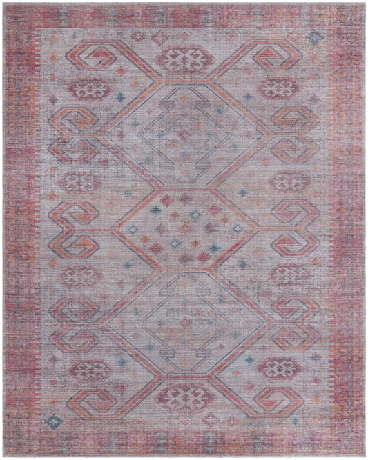 Mesa Modern Collection Area Rug -  Sonoran Rectangle Rust red and Beige Main