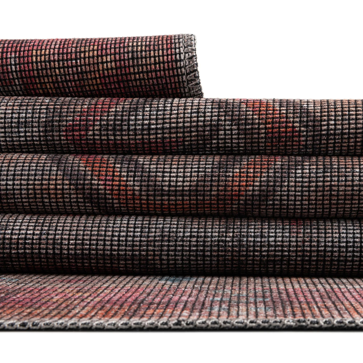 Mesa Modern Collection Area Rug -  Sonoran Rectangle Rust red and Beige  lifestyle 13