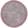 Mesa Modern Collection Area Rug -  Sonoran Round Rust red and Beige  lifestyle 15