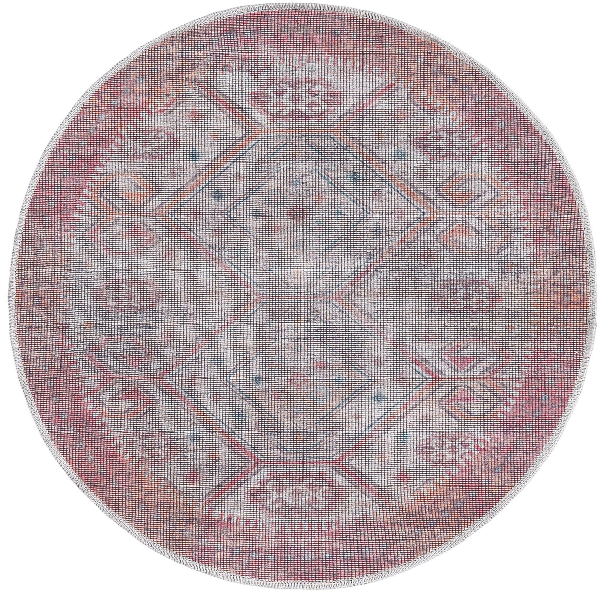 Mesa Modern Collection Area Rug -  Sonoran Round Rust red and Beige  lifestyle 15