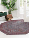 Mesa Modern Collection Area Rug -  Sonoran Octagon Rust red and Beige  lifestyle 24