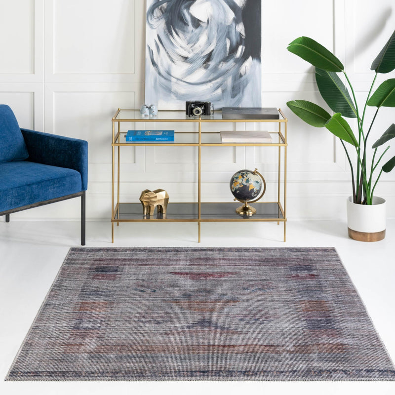 Mesa Modern Collection Area Rug -  Zuni Square Sandy and Ivory  lifestyle 68