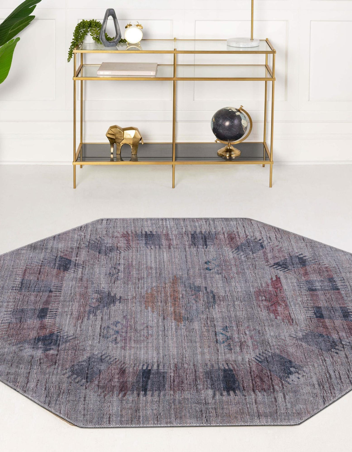 Mesa Modern Collection Area Rug -  Zuni Octagon Sandy and Ivory  lifestyle 21