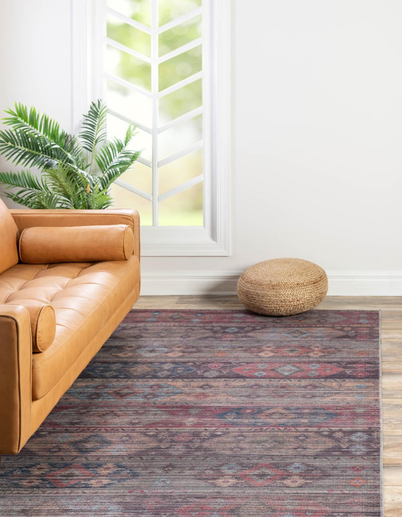 Mesa Modern Collection Area Rug -  Navajo Rectangle Multi  lifestyle 3