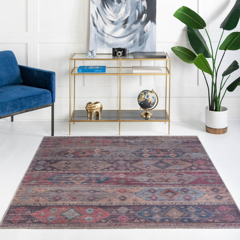 Mesa Modern Collection Area Rug -  Navajo Square Multi  lifestyle 69