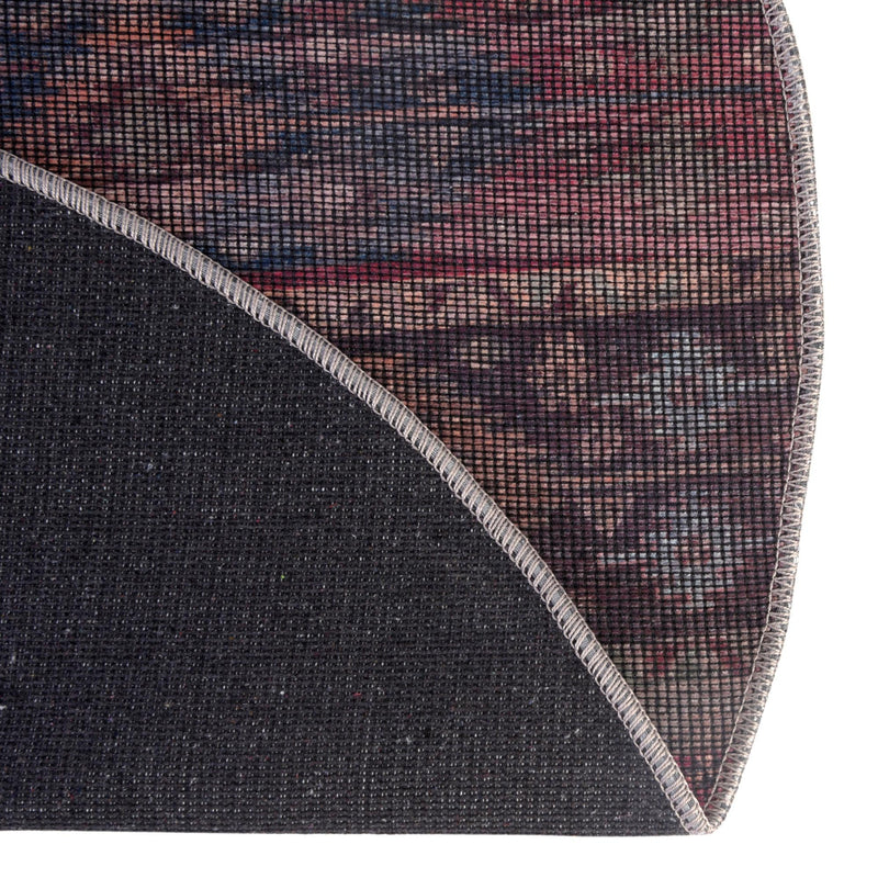 Mesa Modern Collection Area Rug -  Navajo Round Multi  lifestyle 46