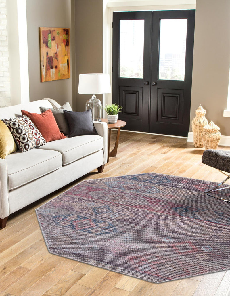 Mesa Modern Collection Area Rug -  Navajo Octagon Multi  lifestyle 25