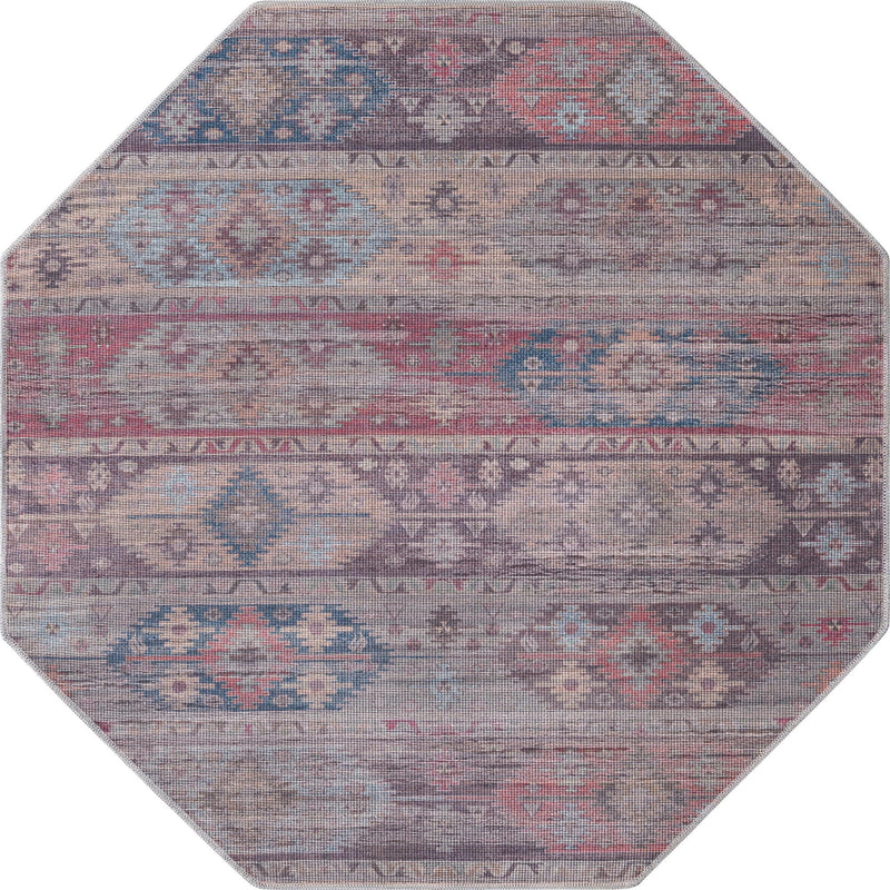 Mesa Modern Collection Area Rug -  Navajo Octagon Multi  lifestyle 17