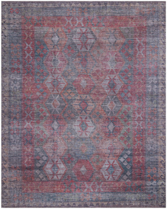 Mesa Modern Collection Area Rug -  Hualapai Rectangle Rust Blue Main