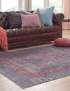 Mesa Modern Collection Area Rug -  Hualapai Rectangle Rust Blue  lifestyle 3