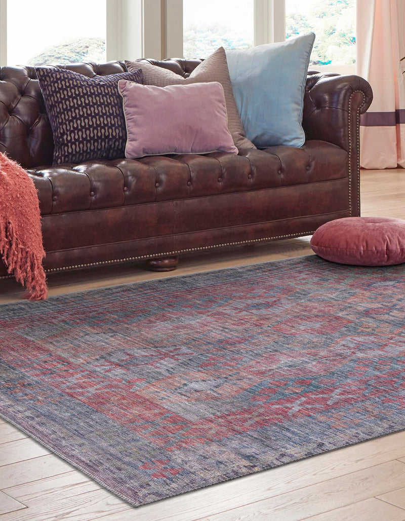 Mesa Modern Collection Area Rug -  Hualapai Rectangle Rust Blue  lifestyle 3