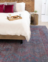 Mesa Modern Collection Area Rug -  Hualapai Rectangle Rust Blue  lifestyle 4