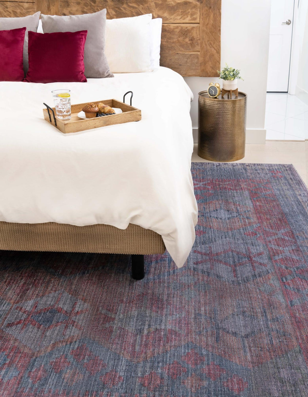 Mesa Modern Collection Area Rug -  Hualapai Rectangle Rust Blue  lifestyle 4