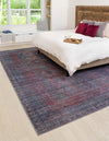 Mesa Modern Collection Area Rug -  Hualapai Rectangle Rust Blue  lifestyle 5