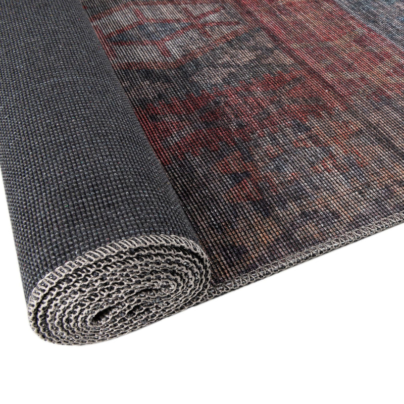 Mesa Modern Collection Area Rug -  Hualapai Rectangle Rust Blue  lifestyle 13