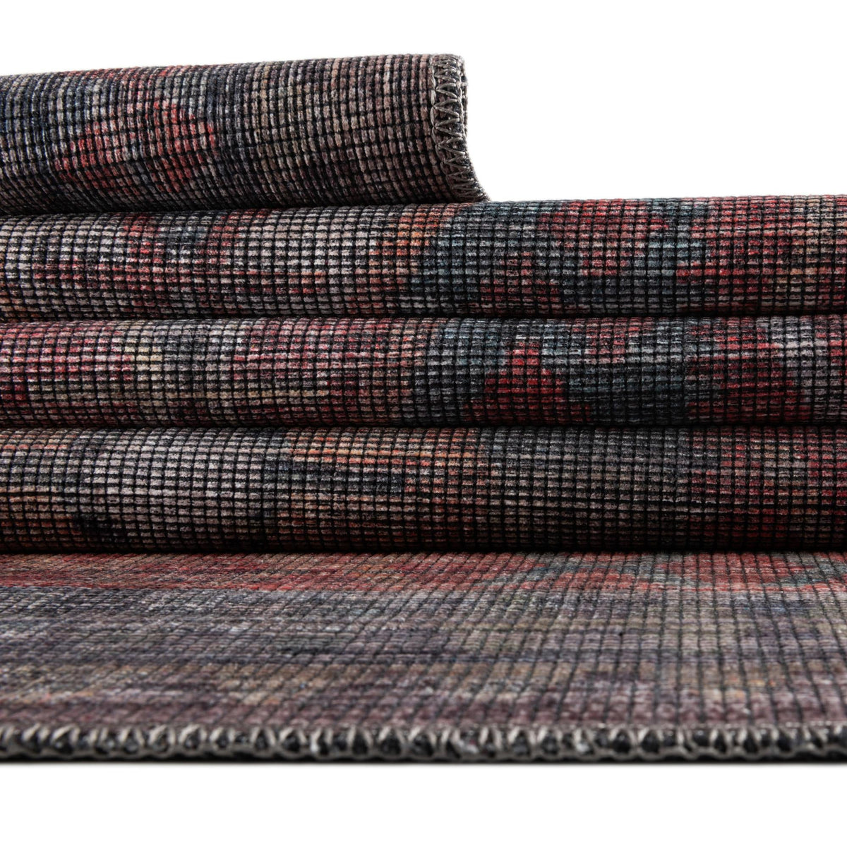 Mesa Modern Collection Area Rug -  Hualapai Rectangle Rust Blue  lifestyle 15