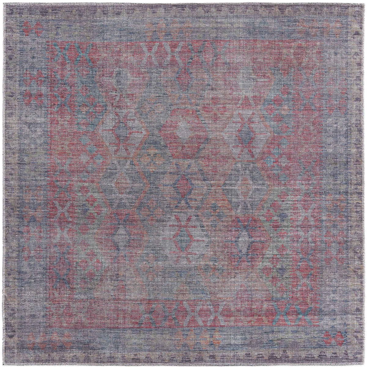 Mesa Modern Collection Area Rug -  Hualapai Square Rust Blue  lifestyle 16