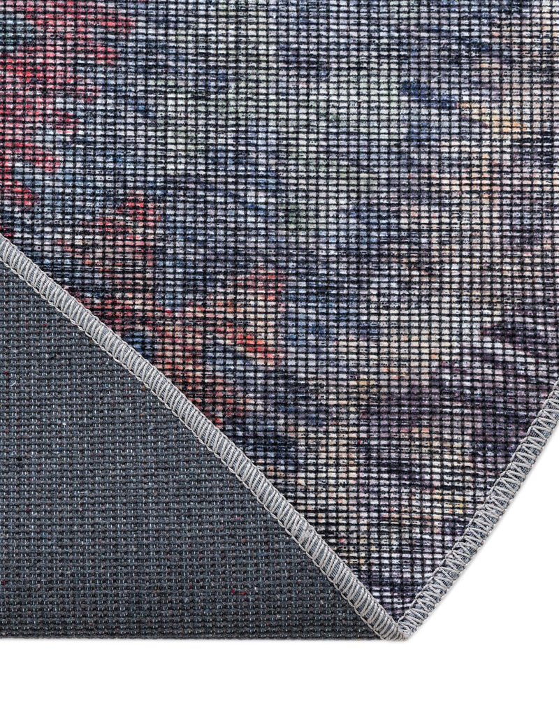 Mesa Modern Collection Area Rug -  Hualapai Round Rust Blue  lifestyle 47