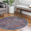 Mesa Modern Collection Area Rug -  Hualapai Round Rust Blue  lifestyle 73